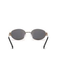 3pcs Metal Frame Oval Retro Fashion Glasses, Fashionable Design For Women Beach Accessories, Classic Style, Suitable For Outdoor Travel, Beach Vacation, Casual Wear, Driving Glasses, Summer Fashion, Sunshade, Elegant Decoration, Family Travel, Vacation, Summer Beach Vacation, Outdoor Travel - 彩色 - 查看 2