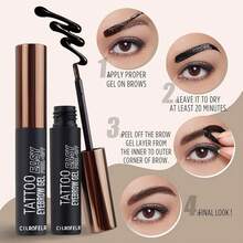 Cilrofelr Tattoo Peel Off Eyebrow Gel Tint, Semi Permanent Tattoo Brow Peel Off Tint Gel, Last Up To 3 Days, Waterproof, Transfer-Proof, Fuller & Defined Looking Brows, Dark Brown (2 Pack) - Dark Brown - View 7