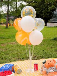 Table Balloon Stand Kit (2Table Balloon Holder, 1Balloon Pump, 1Balloon Knotter), Balloon Sticks Balloons Stand, Transparent Balloon Stand Decoration For Party, Wedding, Birthday, Christmas