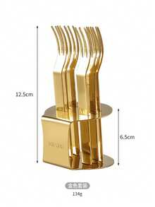 6 buah Garpu Buah + Alas, Garpu Buah Gaya INS Stainless Steel 304, Set Garpu Buah Lucu, Garpu Dessert Kelas Atas - MultiWarna - View 7