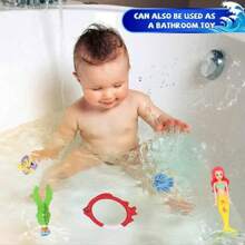 Set de 3/4/12 piezas de juguetes para bucear y jugar en la piscina - Aros de césped para jugar bajo el agua, herramientas para ejercicios de aguantar la respiración en la natación