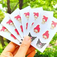 Sanrio 1pc 36PCS Characters Mosquito Repellent Stickers Set (7 Styles) - Cute Hello Kitty Kuromi Aesthetic Patches For Summer Festivals, Christmas Halloween Party Supplies, Outdoor Music Events, Travel Gear & Tech Accessories - Natural Citronella Anti-Bug Decals