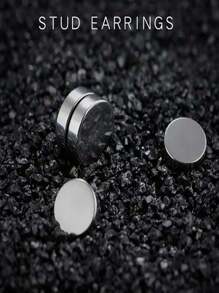 8pcs Stainless Steel Non Pierced Magnetic Earrings For Men Women CZ Clip On Dangle Magnet Earrings Set
