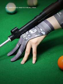 Guanti da biliardo professionali, guanti da snooker maschili con tre dita, dita complete in seta ghiacciata, traspiranti e antiscivolo, set singolo per mano sinistra, per donne