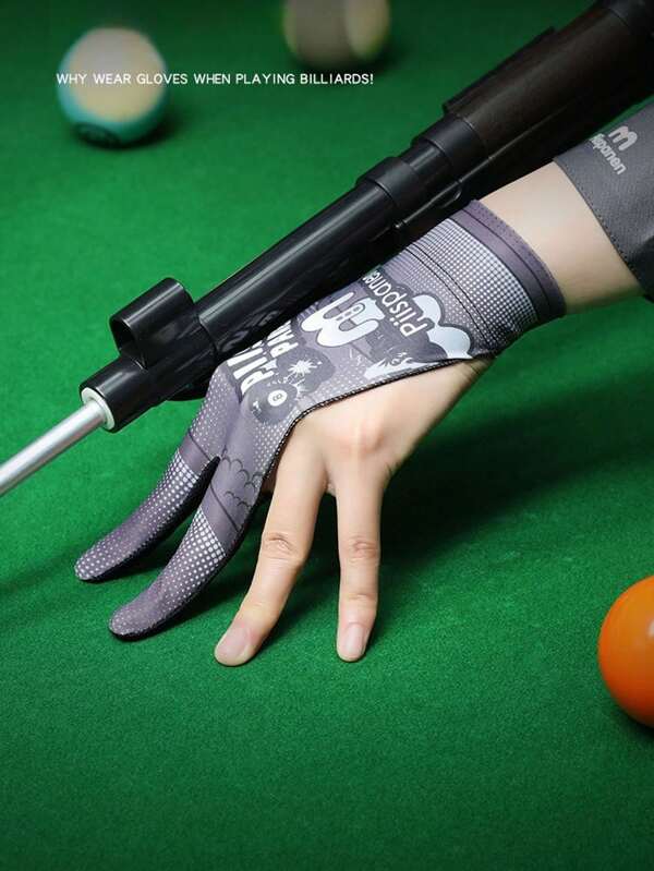 Billiard Gloves Professional Snooker Men's Three Fingers Full Finger Ice Silk Breathable Non-Slip Left Hand Single Set Of Pool Gloves Female