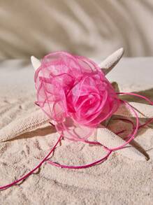 Tropiscape 1 Peça Choker de Colar com Flor Fantasma de Veludo Roseta para Mulheres, Dia dos Namorados, Mãe, Dia das Mães, Presente, Praia, Outono