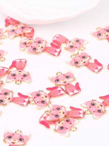 Paquete de 10 accesorios de joyería con diseños de gatos de dibujos animados lindos para hacer collares, colgantes y aretes de forma artesanal