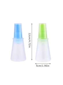 1pc Silicone Oil Brush With Bottle, Air Fryer Brush For Pancake, Bbq, Baking, Oil Control With Brush, Heat Resistant
