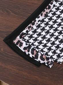3pcs Girls Leopard Print Fashion Fitted Bell-Bottom Leggings, Casual Wear Spring/Summer