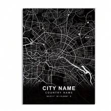 1 buc/3 buc postere de perete, cadru opțional, vintage personalizat la nivel mondial, orice hartă a orașului, poster nordic și imprimare, artă de perete pe pânză, pictură în orice oraș, imagini de perete pentru decorul camerei de zi