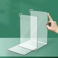 2 件厚透明亚克力 L 型书架书挡，桌面书架收纳架 - 均碼 - 查看 11