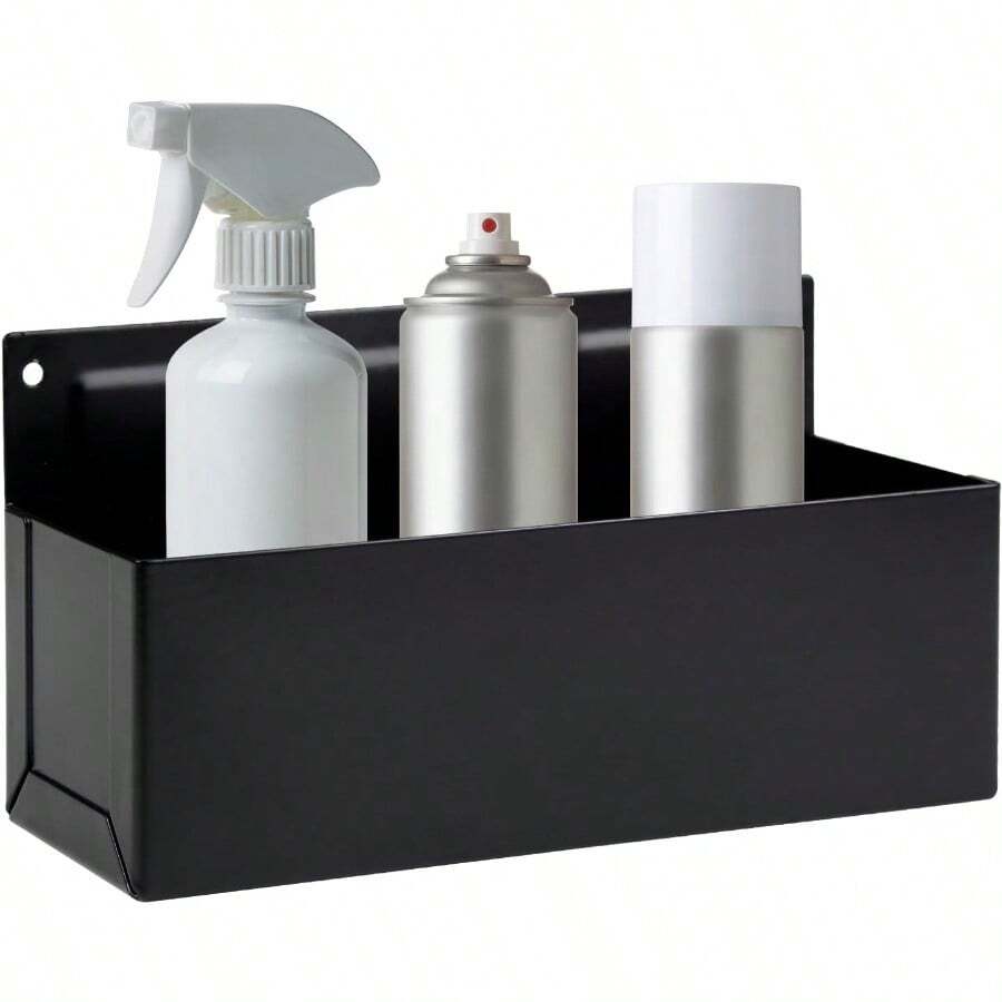 Magnetic Aerosol Spray Can Holder Magnet Toolbox Bottle Holder Tool Box Storage Rack For Garage And Home Craft Workspace Mechanic Paint Bottle Can Organizer Black 3x8.3 - Black - View 1