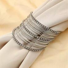 Brazalete bangle de mujer de aleación de hierro con cristales de estilo de Medio Oriente