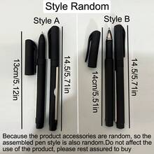 1 pieza Bolígrafo recargable con hoja de referencia retráctil, de material plástico, herramienta de escritura versátil para exámenes y notas - Multicolor - Ver 2