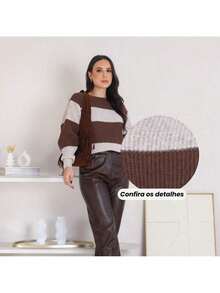 Women's Winter Warm And Comfortable Mousse Knit Blouse - 紫紅色 - 查看 3