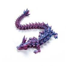 Décoration de Noël, Jouet dragon multicolore articulé, corps entier, flexible, imprimé en 3D. Ornement de salon, cadeau de surprise décompression