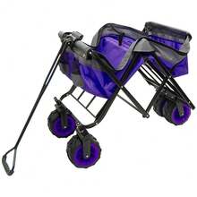 Products Collapsible Folding Wagon Cart- Purple & Gray - Multicolor - View 4