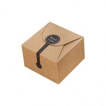 5 Stücke/10 Stücke große quadratische Kuchenbox, kleine Kraftpapier Backwarenbox für Kekse, Gebäck, Süßigkeiten, Mondkuchen Verpackung