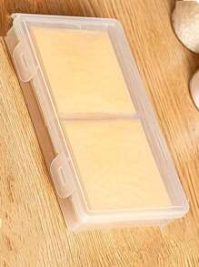 2pcs Butter Cheese Packaging Storage Box, Cheese Slice Storage Box, Transparent Cheese Container, Kitchen Accessories