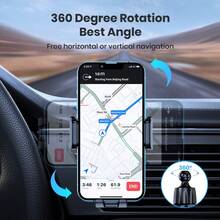 TOPK Car Phone Holder Mount, Car Mount With Hook Clip For Car Air Vent 360° Rotation Phone Mount Compatible With IPhone And Android Cell Phones - one-size - View 8