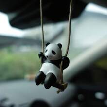 1pc Creative Panda On Swing Branch Figurine, Ornamental Decor, Gift, Fridge Magnet Room Decor Bedroom Decor Home Decor Wall Decor