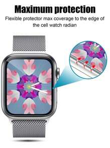 6pcs Hydrogel Screen Protector Film, Compatible With Apple Watch Series 10 (42mm), Series 10 (46mm), SE/8/7/6/5/4/3/2/1, TPU Transparent Film Gift For Birthday, Family, Friends Watch Screen Protector, Watch Cover, Watch Accessories Waterproof Shockproof Anti-Fall Anti-Fall Scratch Resistant Anti-Fingerprint Full Cover