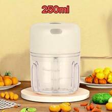 1 Pc, Garlic Mincer, Kitchen Grinder, Mini Chopper, Blender, 3.38/8.45/3.38+8.45oz, Cordless Electric Garlic Mincer, Simple Design, Mini Portable Kitchen Garlic Press, USB Rechargeable Garlic Mincer, Food Processor, Home, Kitchen Items, Camping, Travel Essentials, Christmas, Halloween, Holiday Essentials, Home Essentials, Household Items, Benifit Storage And Organize, Kitchen Accessories, Household Items