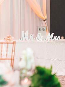 1 件纯色婚礼装饰 先生和夫人 情人节 - 白色 - 查看 10