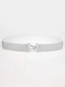 Plus Size Elastic Women Belts 1 PC Fashionable Y2K 1.2inch Thin Skinny Black Casual Waistband Belts With Golden Silvery Buckle For Jeans Dresses Coat Pants Valentine's Day Gift Accessories Summer, School Fall, Autumn, Halloween - Multicolor - View 39