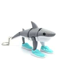 1pc Funny, Abstract, Quirky - Tungtungsahur And Tralalo Shark, Puppet Stick Figure Key Chain, Movable Arm Desk Decor, Office Stress Relief Toy, Tabletop Ornament, Party Favor, Suitable For Bag & Wallet Charm - Multicolor - View 10