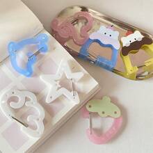 7 Styles Of Thickened Porous Colored Acrylic Keychains White Wings Pink Strawberry Frosted Pendant Storage Keychain - Color - View 8