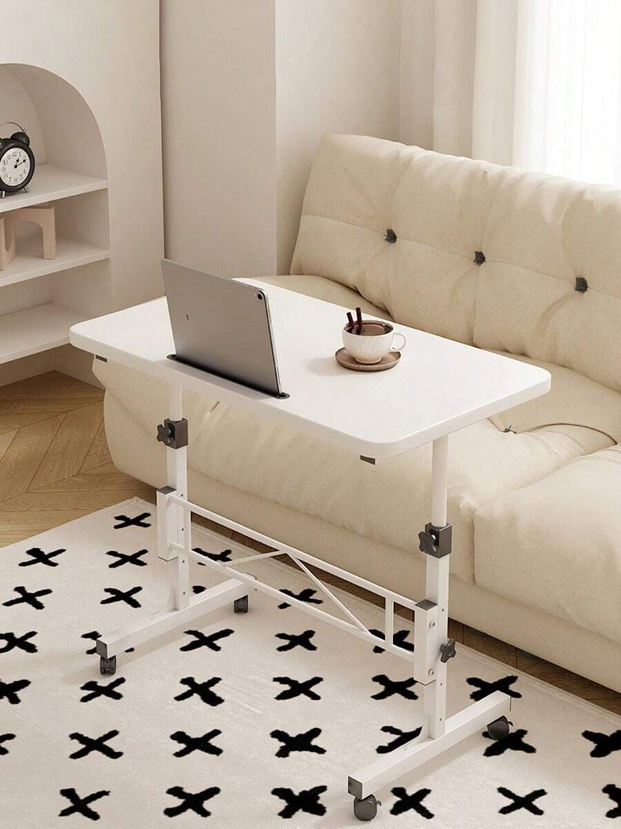 Scrivania mobile per computer per piccoli spazi, scrivania con ruote regolabile in altezza, scrivania portatile in piedi con ruote per l'ufficio domestico