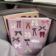 50 Stücke transparente Aufkleber, Schleifen-Aufkleber, Schleifen-Dekorationen, Schleifen-Partydekorationen, ästhetische Aufkleber, Vinyl-Wasserdichte Aufkleber, ästhetische Laptop-Aufkleber-Packung, Skateboard-Aufkleber, Wasserflasche-Aufkleber, Notizbuch-Aufkleber, Schulmaterial, Rückkehr zur Schule