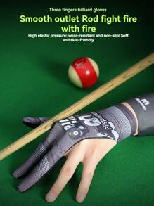Guanti da biliardo professionali, guanti da snooker maschili con tre dita, dita complete in seta ghiacciata, traspiranti e antiscivolo, set singolo per mano sinistra, per donne