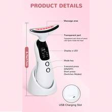 Electric Neck Face Beauty Massage Facial Lifting Device Device Machine Skin Care Tool 400mAh - White - View 8