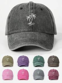 طاقية البيسبول المطبوعة ب- 3 أشجار نخيل للنساء قطعة واحدة، قبعة شمسية قابلة للتعديل للخريف والربيع للسفر والشاطئ، قبعة طراز Y2K للجنسين - قبعة بيسبول - مشاهدة 9