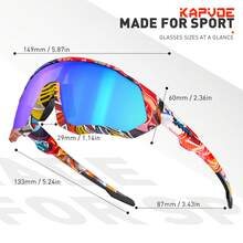 Gafas de bicicleta unisex KAPVOE, adecuadas para carreras, ciclismo de montaña y deportes al aire libre - Lente de unicolor, también adecuadas para ciclismo, conducción, pesca, running, golf, playa, béisbol y otros deportes - Multicolor - Ver 3