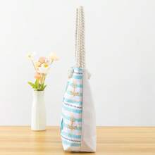 Nueva bolsa de playa casual con estampado de rayas y ancla