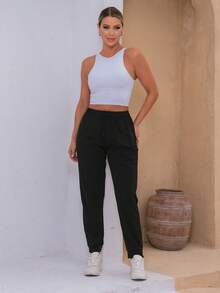 Women's Sports Pants With Elastane - Comfort And Flexibility For Physical Activities - ceri cola - View 6
