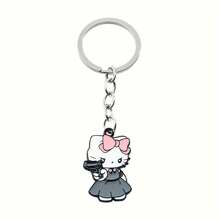 Sanrio 1 peça Sanrio Jewelry 1 peça chaveiro com pingente de liga de PVC fofo e engraçado da Hello Kitty Cat, pingente de desenho animado fofo, adequado como presente para amigos, chaveiro, mochila de presente de formatura para escola