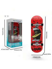 Mini Finger Skateboard Toy, Professional Finger Skateboard Stress Relief Toy, Teenage Gift, Finger Skateboard With Bearings, Double Kick Deck, Desk Toy For Office And Classroom, Teenage Christmas Gift - Multicolor - View 8