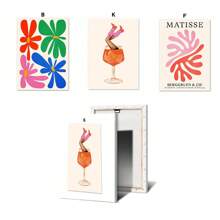 1 pieza/Set de 3 Póster de Matisse Hojas de coral Flores Planta abstracta Pintura en lienzo Arte de pared nórdico Impresiones Imagen para decoración del hogar Sin marco Marco literario Vintage