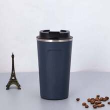 1 Stück 500ML/16,8oz Isolierter Kaffeebecher, Edelstahl Becher mit hohem ästhetischem Wert, tragbar für Bürogebrauch für Männer & Frauen, hält Getränke heiß/kalt