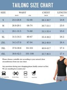 TAILONG Men Compression Shirt For Body Slimming Tank Top Shaper Tight Undershirt Tummy Control Girdle