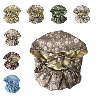 Ditsy Floral Casual Polyester Fiber Printed Cap, Sports, Suitable For All Seasons
