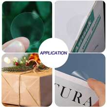 500 szt./rolka Przezroczysta naklejka uszczelniająca, 1-calowe okrągłe przezroczyste etykiety uszczelniające do opakowań prezentowych