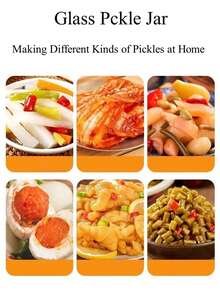 泡菜罐发酵套件 陶罐传统 1500ml/2500ml 玻璃发酵罐带水封 - 手工制作的泡菜、泡菜、酸菜专用吊饰 - 玻璃泡菜罐、罐头罐、发酵套件 - 白色 - 查看 12