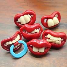 1 Durable Silicone Dog Chew Toy - Fun Soothing Item Design For Teeth Cleaning And Eliminating Boredom - Red Lipstick Shaped Chew Toy Suitable For Puppies And Dogs, Teeth Cleaning Toy | Humorous Pet Toy | Silicone Dog Toy, Suitable For Aggressive Chewing Dog Toy