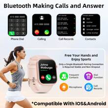 Hwagol Reloj inteligente actualizado 2025 (para responder/realizar llamadas), pantalla de 1.85 pulgadas y capacidad de batería de 230mAh. Reloj inteligente adecuado para hombres y mujeres, rastreador de fitness con múltiples modos deportivos, contador de pasos y calorías, monitor de sueño, medición de frecuencia cardíaca y oxígeno en sangre. Compatible con iOS y Android