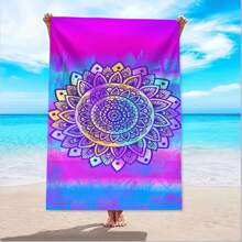 1 pezzo Asciugamano da spiaggia stampato in fibra ultrafine super assorbente, elementi essenziali da viaggio, accessori da viaggio, elementi essenziali da spiaggia